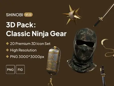 UI8 - Shinobi 3D Pack Classic Ninja Gear