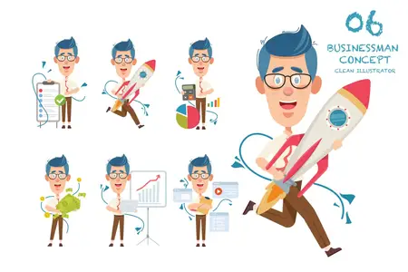 EE - Businessman Illustrator Design YNP4XQ6