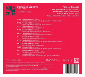 Anna Schivazappa, Pizzicar Galante - Domenico Scarlatti: Mandolin Sonatas (2019)
