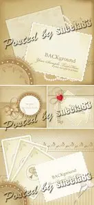 Congratulation Beige Backgrounds Vector