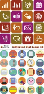 Vectors - Different Flat Icons 10
