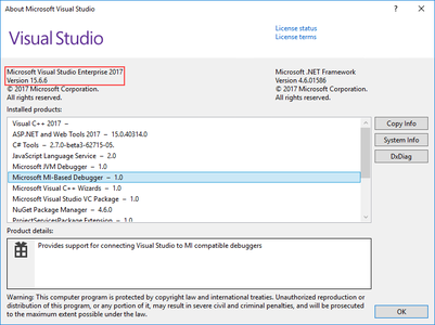 Microsoft Visual Studio 2017 version 15.6.6 with Build Tools