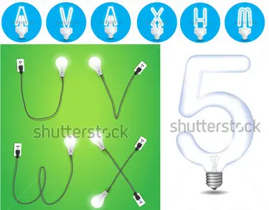Shutterstock Creative Light Bulb Idea Alphabet Number
