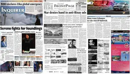 Philippine Daily Inquirer – February 03, 2016