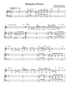 Seasons Of Love (from Rent) - Jonathan Larson, Rent Musical (Piano Vocal)