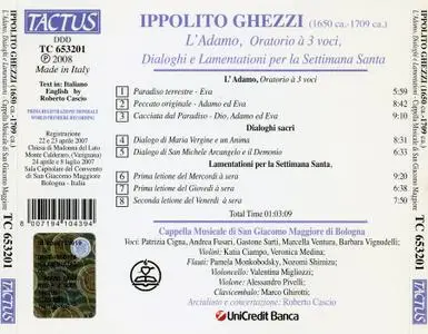 Roberto Cascio, Cappella Musicale San Giacomo - Ippolito Ghezzi: L'Adamo; Dialoghi e Lamentationi per la Settimana Santa (2008)