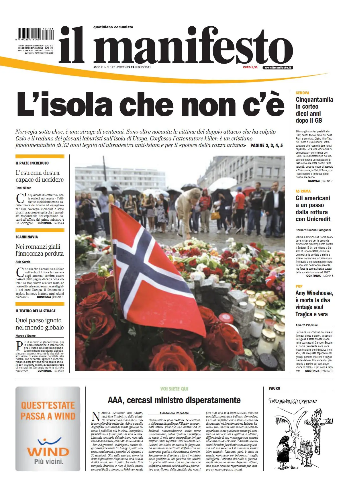 IL MANIFESTO 24 LUGLIO 2011