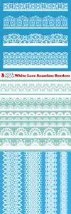 Vectors - White Lace Seamless Borders