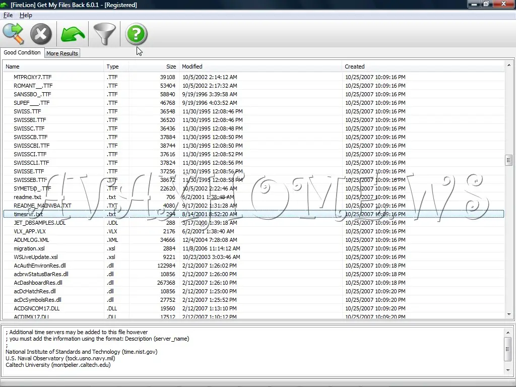FireLion Get My Files Back 6.2