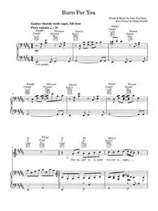 Burn for you - John Farnham (Piano-Vocal-Guitar (Piano Accompaniment))