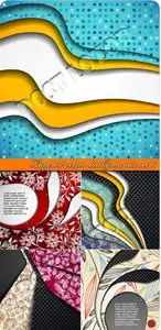 Layered vector backgrounds set 6