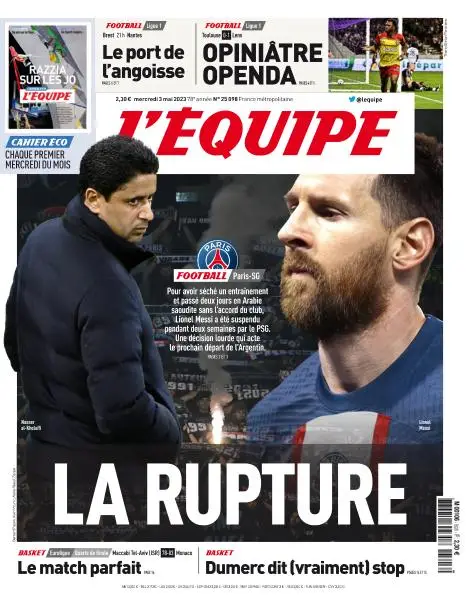 L’equipe du Mercredi 3 Mai 2023 / AvaxHome