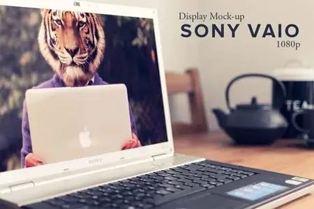 CreativeMarket Sony Vaio HD Display Mockup