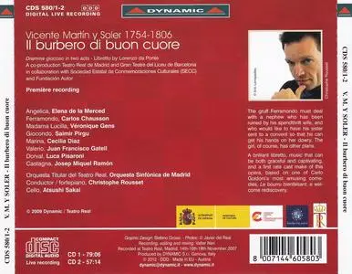 Christophe Rousset, Orquesta Sinfonica de Madrid - Vicent Martín y Soler: Il burbero di buon cuore (2012)