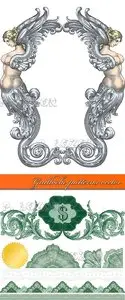 Guilloche patterns vector 