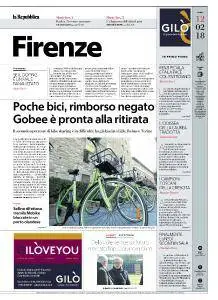 la Repubblica Firenze - 12 Febbraio 2018