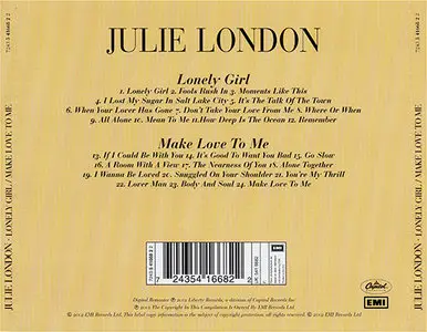 Julie London - Lonely Girl & Make Love To Me (2002, EMI # 7243 5 41668 2 2)