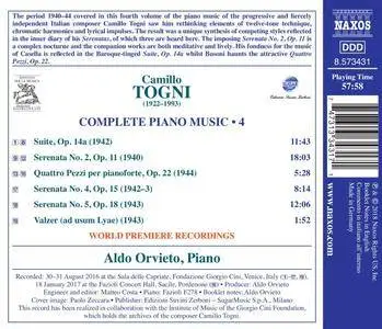 Aldo Orvieto - Togni: Complete Piano Music, Vol. 4 (2018)