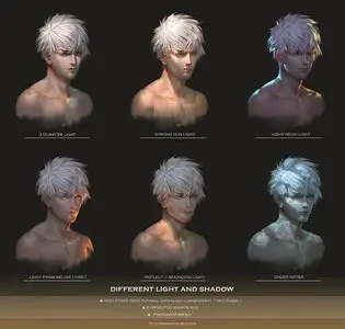 Different Light and shadow tutorial by Yu Cheng Hong