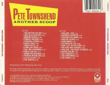 Pete Townshend - Another Scoop (1987) {2CD Set, Eel Pie--Atco 7 90539-2}