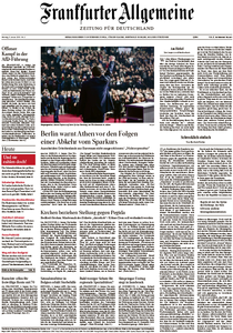 Frankfurter Allgemeine Zeitung vom Montag, 05. Januar 2015