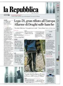 la Repubblica - 26 Ottobre 2018