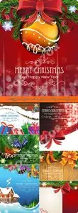 2015 Happy New Year and Merry Christmas holiday vector background 12