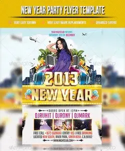 GraphicRiver New Year Party Flyer Template 3574564