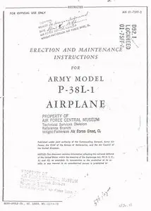 P-38L-1 AIRPLANE Erction and maintenance instructions for army model part 7
