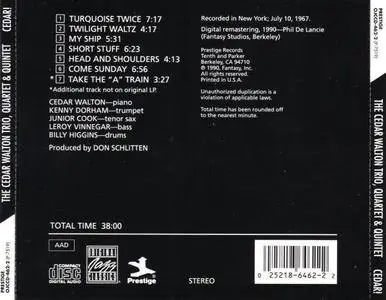 Cedar Walton Trio, Quartet & Quintet - Cedar! (1967) {Prestige}