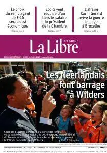 La Libre Belgique du Jeudi 16 Mars 2017