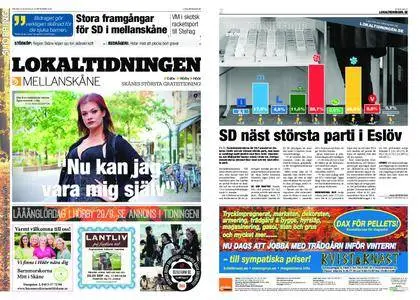 Lokaltidningen Mellanskåne – 15 september 2018