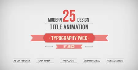 25 Design Titles Animation - Typography Pack - Project for After Effects (VideoHive)