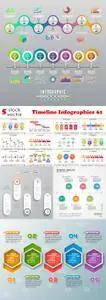 Vectors - Timeline Infographics 61