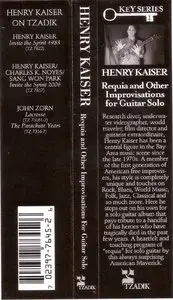 Henry Kaiser - Requia And Other Improvisations For Guitar Solo (2013) {Tzadik Key Series}