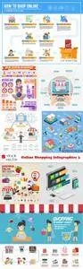 Vectors - Online Shopping Infographics 3