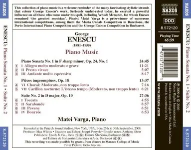 Matei Varga - George Enescu: Piano Sonata No.1; Suite No.2; Pieces impromptues (2010)