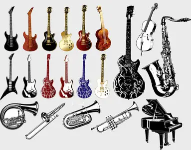 Musical Instruments in Vector