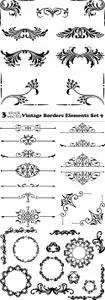 Vectors - Vintage Borders Elements Set 9