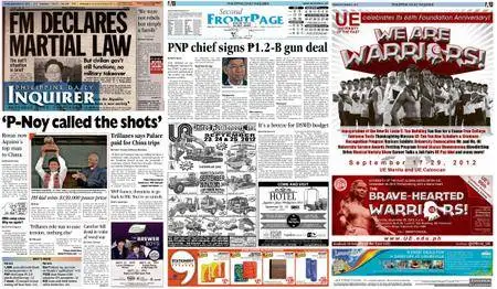 Philippine Daily Inquirer – September 21, 2012