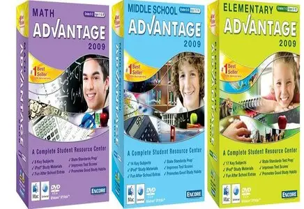 Encore Math, Elementary, MiddleSchool Advantage Software 2009 for Windows