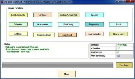 Advanced Business Objects AB Bulk Mailer 2.6