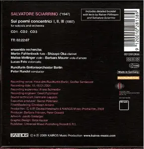 Salvatore Sciarrino: Sui Poemi Concentrici [Ensemble Recherche]