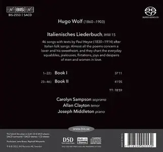 Carolyn Sampson, Allan Clayton, Joseph Middleton - Hugo Wolf: Italienisches Liederbuch (2022)