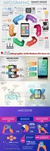 Vectors - Infographic with Modern Devices 15