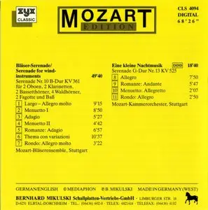 W.A.Mozart - Serenade for wind-instruments No.10, Eine kleine Nachtmusik