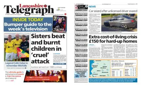 Lancashire Telegraph (Blackburn, Darwen, Hyndburn, Ribble Valley) – September 03, 2022