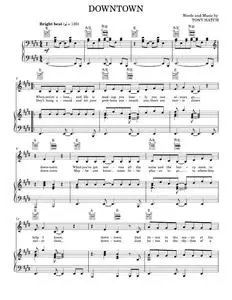 Downtown - Petula Clark (Piano-Vocal-Guitar)