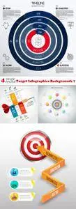 Vectors - Target Infographics Backgrounds 7