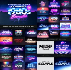 80s Text Effects for Photoshop - Complete Bundle